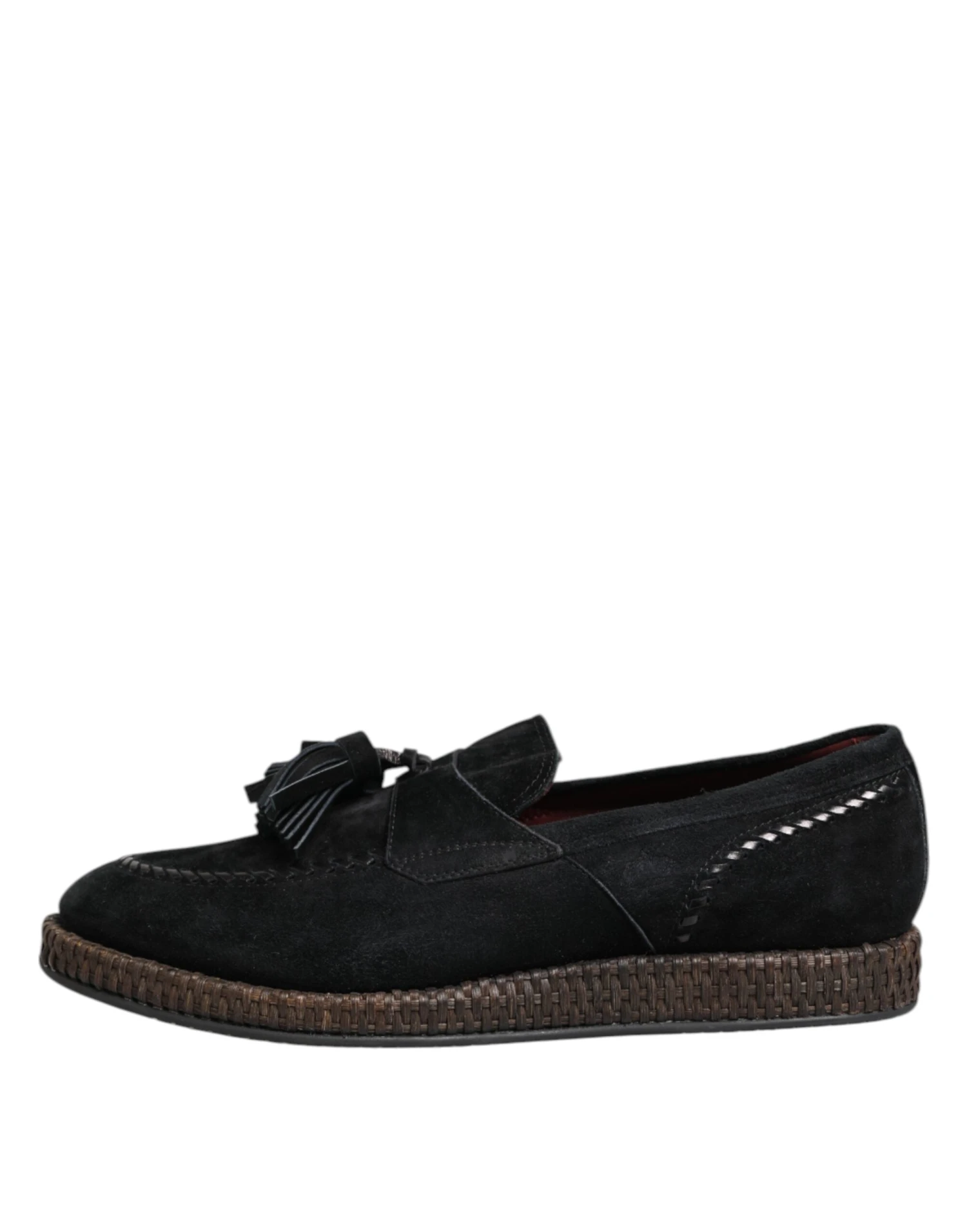 Dolce & Gabbana Black Suede Tassel Embellished Loafers Men's Shoes 8 Dolce & Gabbana Black Suede Tassel Embellished Loafers Men's Shoes - Image 6