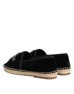 Dolce & Gabbana Black Cross Crystal Slip On Espadrille Men's Shoes 12 Dolce & Gabbana Black Cross Crystal Slip On Espadrille Men's Shoes -Lux Lair Store 8376225