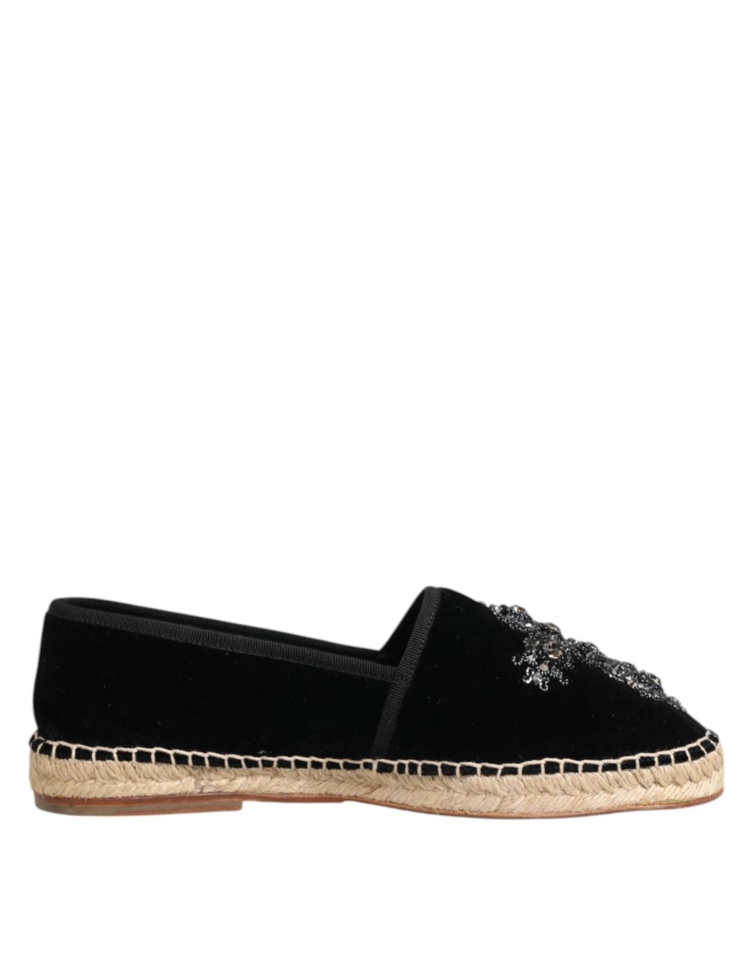 Dolce & Gabbana Black Cross Crystal Slip On Espadrille Men's Shoes 3 Dolce & Gabbana Black Cross Crystal Slip On Espadrille Men's Shoes