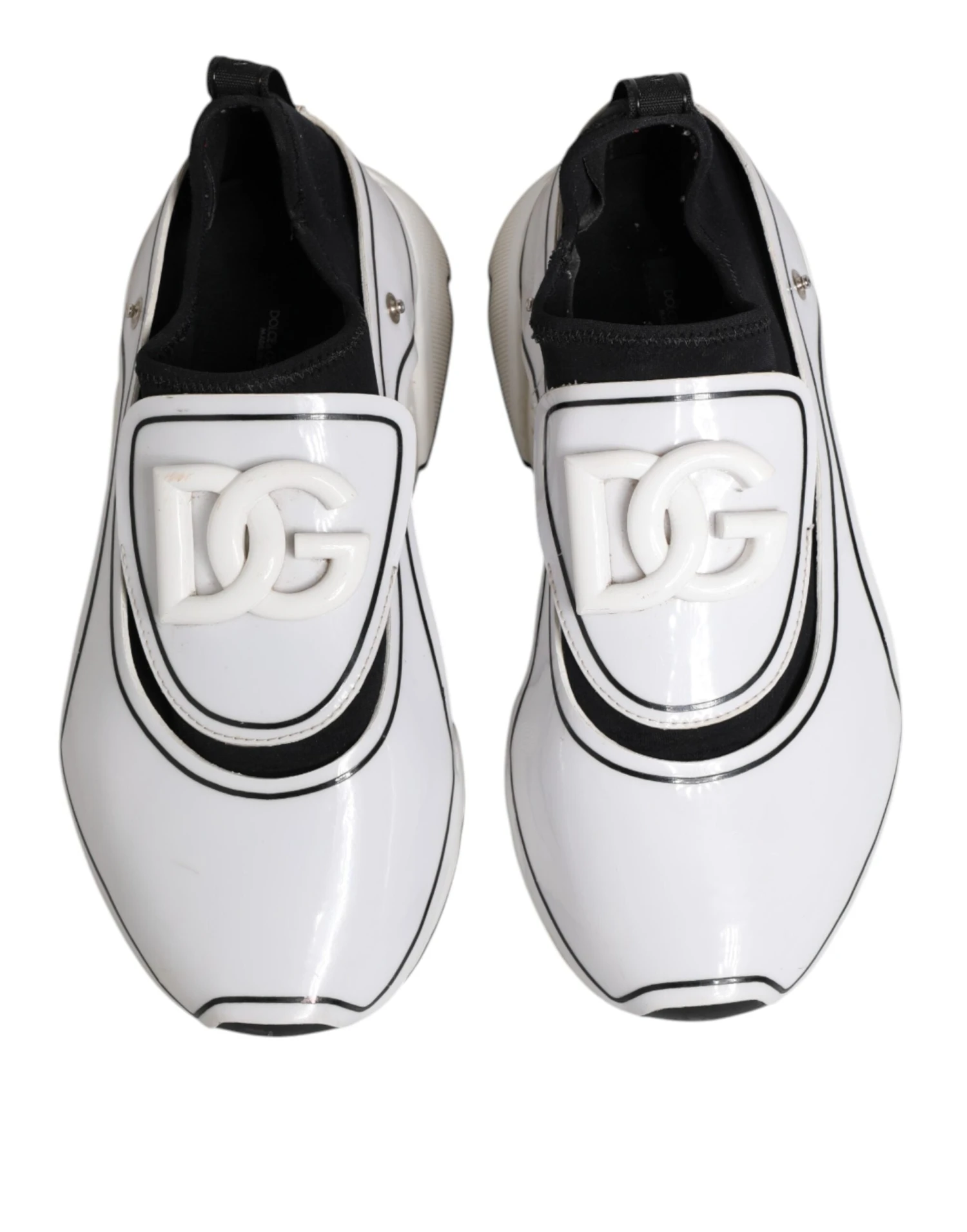 Dolce & Gabbana White Black Logo Plaque Daymaster Men Sneakers Men's Shoes (Pre-Owned) 5 Dolce & Gabbana White Black Logo Plaque Daymaster Men Sneakers Men's Shoes (Pre-Owned) - Image 3