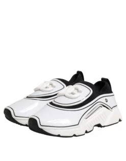 Dolce & Gabbana White Black Logo Plaque Daymaster Men Sneakers Men's Shoes (Pre-Owned) 11 Dolce & Gabbana White Black Logo Plaque Daymaster Men Sneakers Men's Shoes (Pre-Owned) -Lux Lair Store 8395671