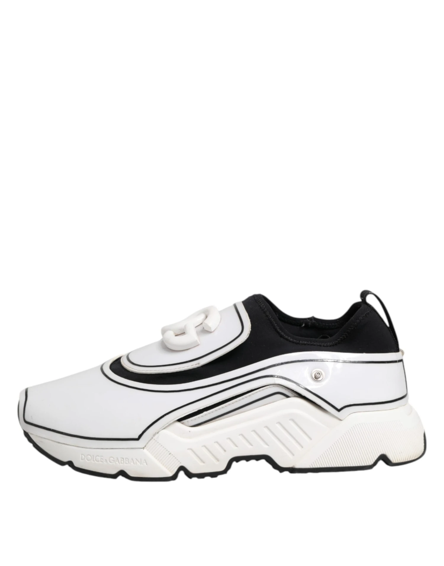 Dolce & Gabbana White Black Logo Plaque Daymaster Men Sneakers Men's Shoes (Pre-Owned) 8 Dolce & Gabbana White Black Logo Plaque Daymaster Men Sneakers Men's Shoes (Pre-Owned) - Image 6