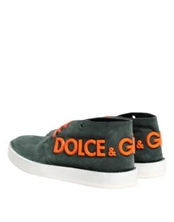 Dolce & Gabbana Green Derby Logo Casual Men Sneakers Men's Shoes -Lux Lair Store 8406740