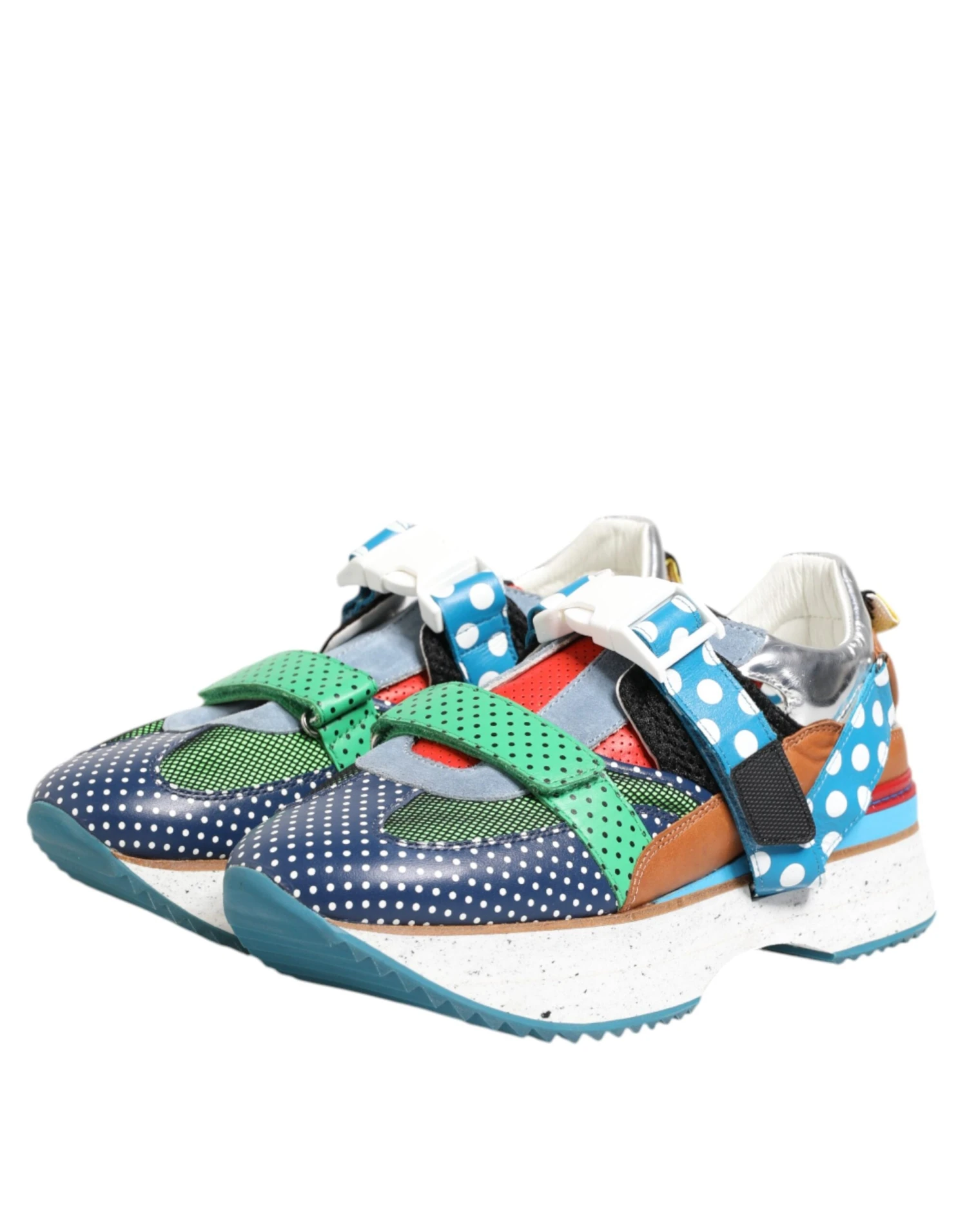 Dolce & Gabbana Multicolor Leather Low Top Sneakers Men's Shoes 6 Dolce & Gabbana Multicolor Leather Low Top Sneakers Men's Shoes - Image 4