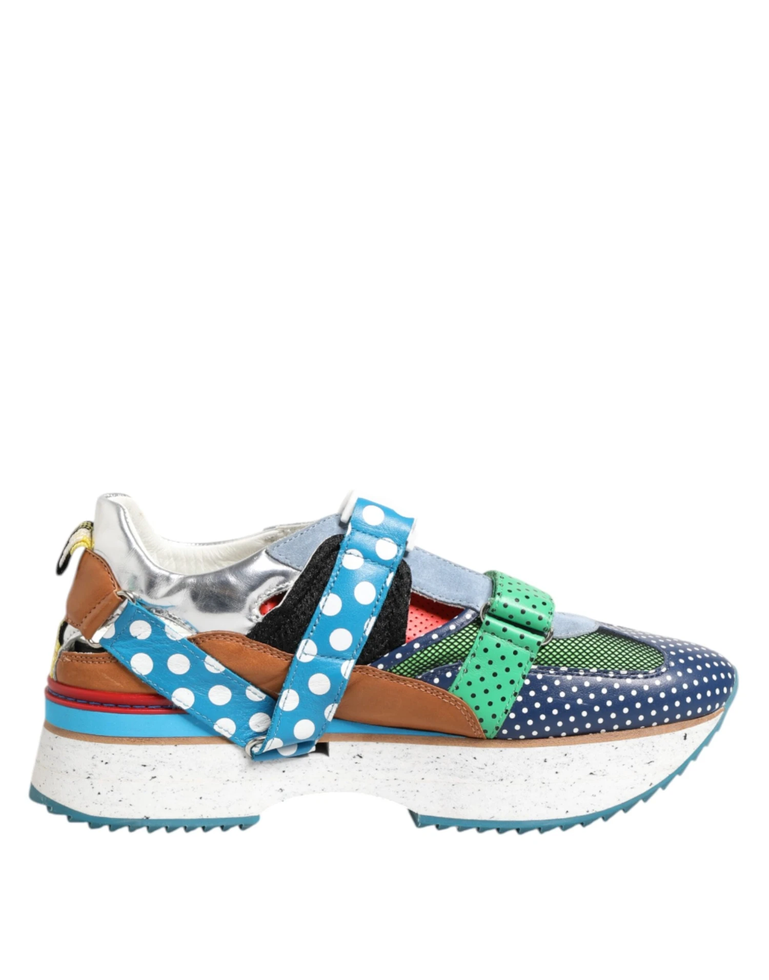 Dolce & Gabbana Multicolor Leather Low Top Sneakers Men's Shoes 3 Dolce & Gabbana Multicolor Leather Low Top Sneakers Men's Shoes