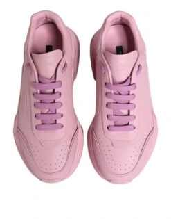 Dolce & Gabbana Pink Leather Daymaster Low Top Sneakers Men's Shoes -Lux Lair Store 8411133