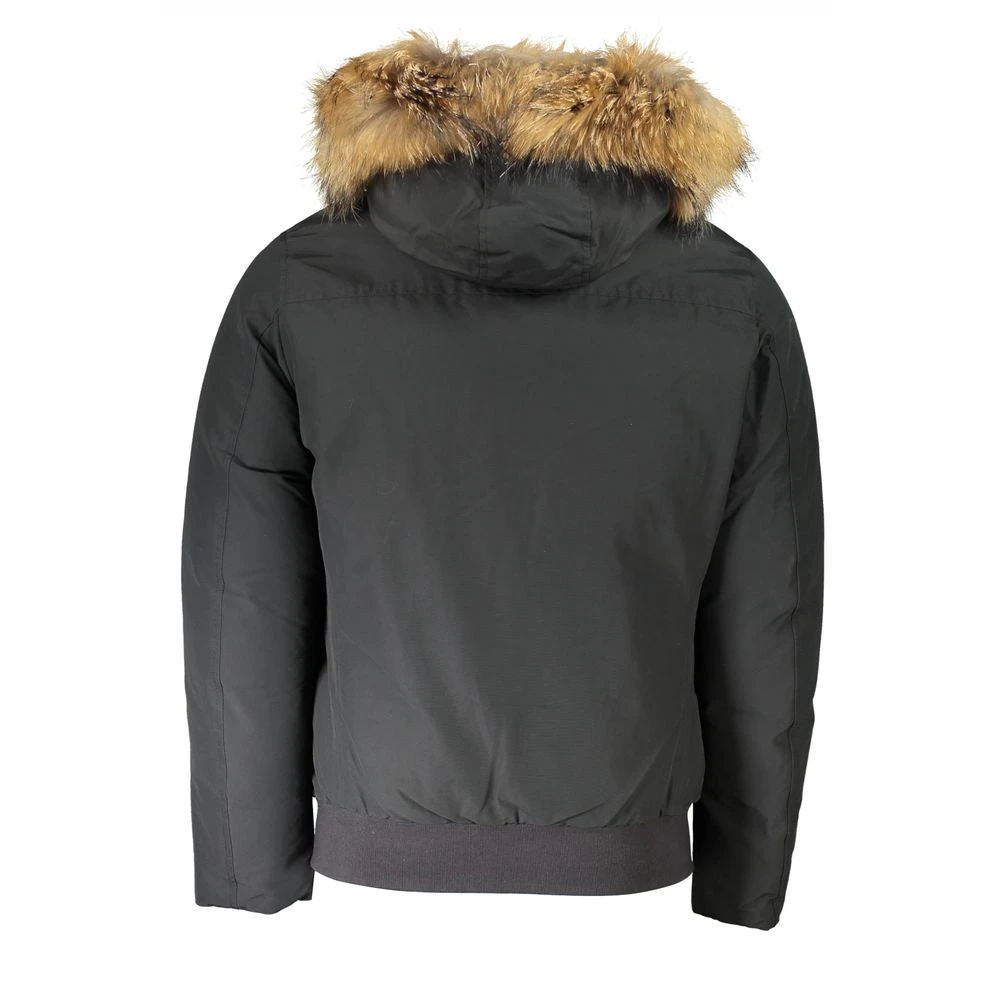 Woolrich Gray Cotton Men Jacket With Hood And Removable Men's Fur 4 Woolrich Gray Cotton Men Jacket With Hood And Removable Men's Fur - Image 2