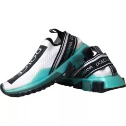 Dolce & Gabbana Black White Blue Slip On Sorrento Men's Sneakers 9 Dolce & Gabbana Black White Blue Slip On Sorrento Men's Sneakers -Lux Lair Store 8440767