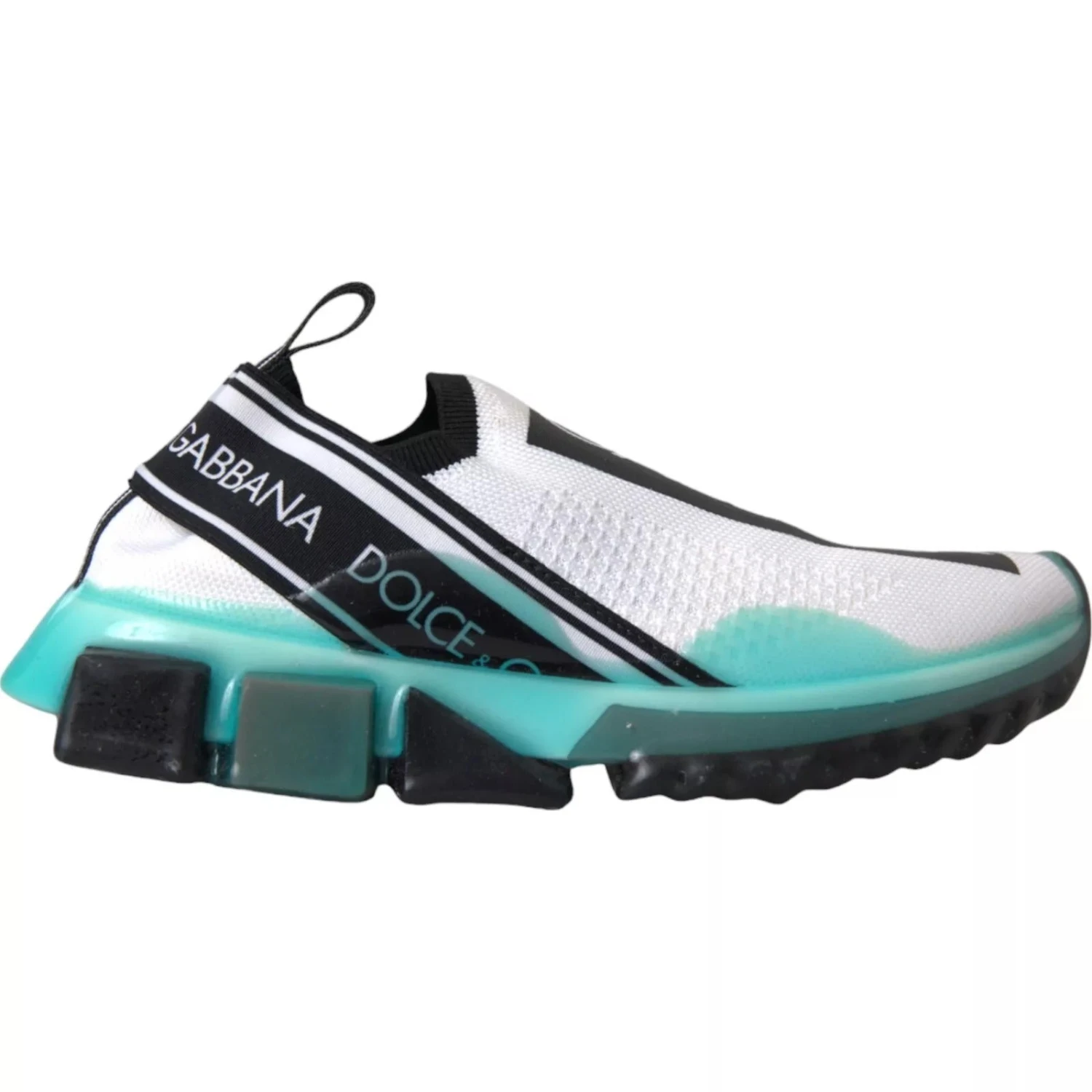 Dolce & Gabbana Black White Blue Slip On Sorrento Men's Sneakers 3 Dolce & Gabbana Black White Blue Slip On Sorrento Men's Sneakers