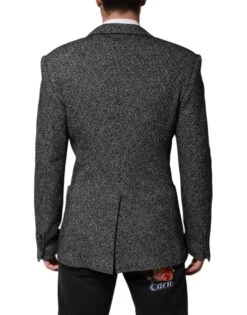 Dolce & Gabbana Black White Double Breasted Men Suit Men's Blazer 9 Dolce & Gabbana Black White Double Breasted Men Suit Men's Blazer -Lux Lair Store 8449212