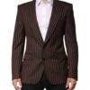 Dolce & Gabbana Black Brown Stripe Single Breasted Men's Blazer 1 Dolce & Gabbana Black Brown Stripe Single Breasted Men's Blazer -Lux Lair Store 8449217
