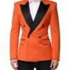 Dolce & Gabbana Orange SICILIA Double Breasted Coat Men's Blazer (Pre-Owned) -Lux Lair Store 8449258