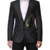 Dolce & Gabbana Dark Gray Bee Embroidery Wool Coat Men's Blazer -Lux Lair Store 8449268