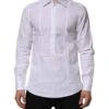Dolce & Gabbana White Poplin Cotton Formal Men Dress Men's Shirt (Pre-Owned)