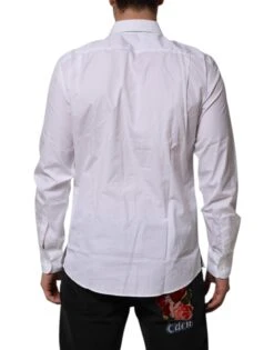 Dolce & Gabbana White Poplin Cotton Formal Men Dress Men's Shirt (Pre-Owned) 9 Dolce & Gabbana White Poplin Cotton Formal Men Dress Men's Shirt (Pre-Owned) -Lux Lair Store 8449444