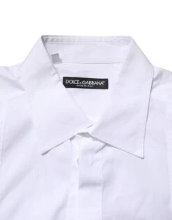 Dolce & Gabbana White Poplin Cotton Formal Men Dress Men's Shirt (Pre-Owned) 10 Dolce & Gabbana White Poplin Cotton Formal Men Dress Men's Shirt (Pre-Owned) -Lux Lair Store 8449446