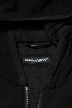 Dolce & Gabbana Black Sleeveless Hooded Logo Plaque Men's Jacket 11 Dolce & Gabbana Black Sleeveless Hooded Logo Plaque Men's Jacket -Lux Lair Store 8449630