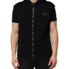 Dolce & Gabbana Black Sleeveless Hooded Logo Plaque Men's Jacket (Pre-Owned) -Lux Lair Store 8449631