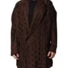 Dolce & Gabbana Brown Polyester Logo Monogram Coat Men's Jacket 1 Dolce & Gabbana Brown Polyester Logo Monogram Coat Men's Jacket -Lux Lair Store 8449700