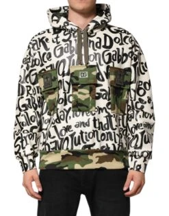 Dolce & Gabbana Multicolor Hooded DGMania Sweatshirt Men's Sweater