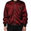 Dolce & Gabbana Maroon Nylon DG Crown Embroidery Men's Jacket (Pre-Owned) -Lux Lair Store 8450062