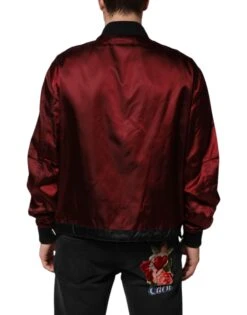 Dolce & Gabbana Maroon Nylon DG Crown Embroidery Men's Jacket (Pre-Owned) 9 Dolce & Gabbana Maroon Nylon DG Crown Embroidery Men's Jacket (Pre-Owned) -Lux Lair Store 8450064