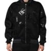 Dolce & Gabbana Black Wool Logo DG Mania Men Bomber Men's Jacket 2 Dolce & Gabbana Black Wool Logo DG Mania Men Bomber Men's Jacket -Lux Lair Store 8450107