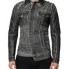 Dolce & Gabbana Gray Washed Cotton Stretch Denim Men's Jacket