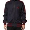 Dolce & Gabbana Blue Red Striped Logo Plaque Full Zip Men's Jacket -Lux Lair Store 8450177