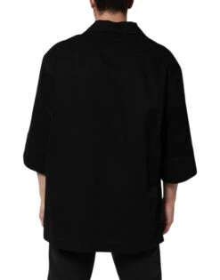 Dolce & Gabbana Black Short Sleeve Button Men Casual Men's Shirt 9 Dolce & Gabbana Black Short Sleeve Button Men Casual Men's Shirt -Lux Lair Store 8450205