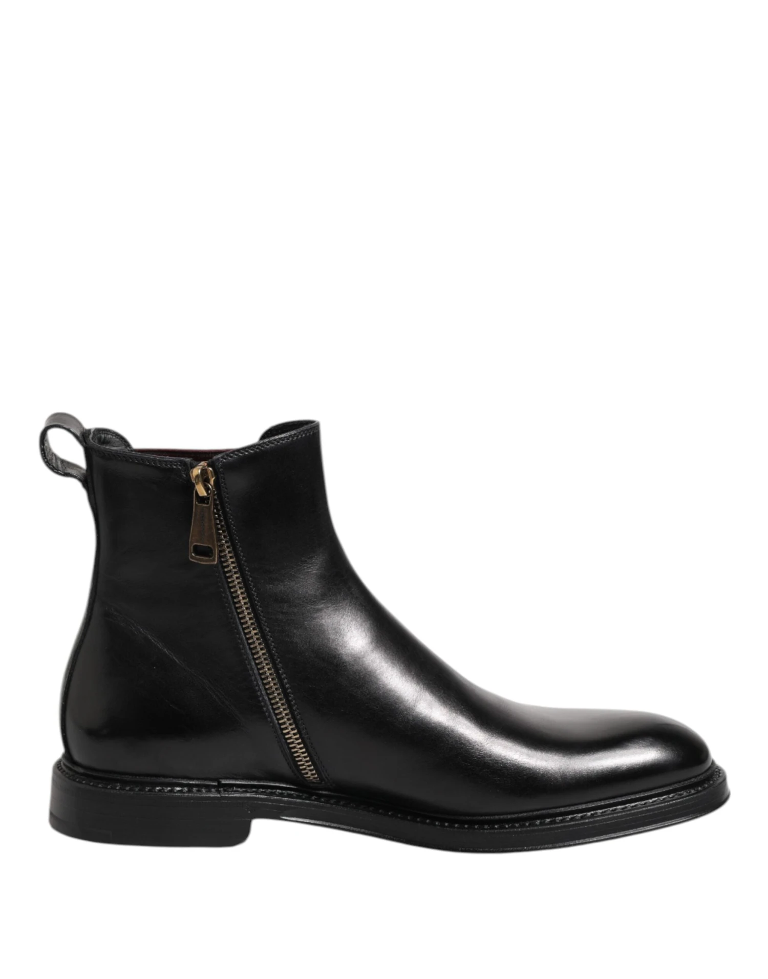 Dolce & Gabbana Black Chelsea Leather Mid Calf Boots Men's Shoes 3 Dolce & Gabbana Black Chelsea Leather Mid Calf Boots Men's Shoes
