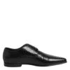 Dolce & Gabbana Black Exotic Leather Lace Up Derby Men's Shoes -Lux Lair Store 8450976