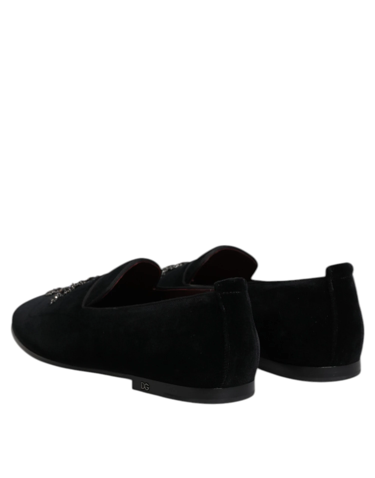 Dolce & Gabbana Black Suede Cross Slip On Loafers Dress Men's Shoes 7 Dolce & Gabbana Black Suede Cross Slip On Loafers Dress Men's Shoes - Image 5