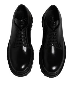 Dolce & Gabbana Black Leather Lace Up Trekking Dress Men's Shoes (Pre-Owned) 10 Dolce & Gabbana Black Leather Lace Up Trekking Dress Men's Shoes (Pre-Owned) -Lux Lair Store 8451397
