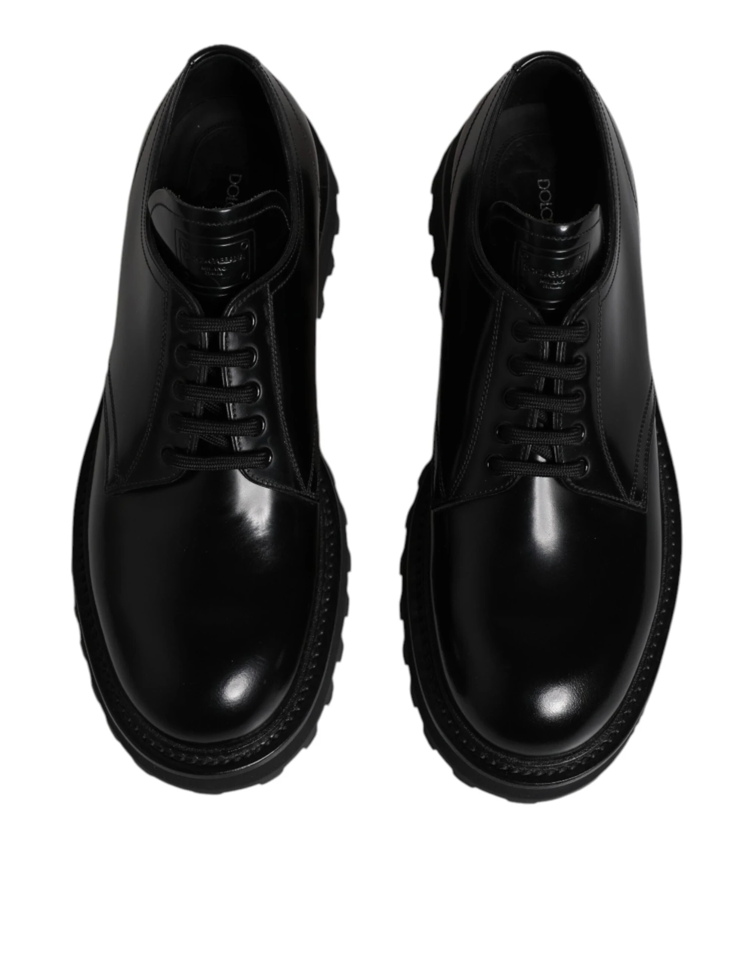 Dolce & Gabbana Black Leather Lace Up Trekking Dress Men's Shoes (Pre-Owned) 5 Dolce & Gabbana Black Leather Lace Up Trekking Dress Men's Shoes (Pre-Owned) - Image 3