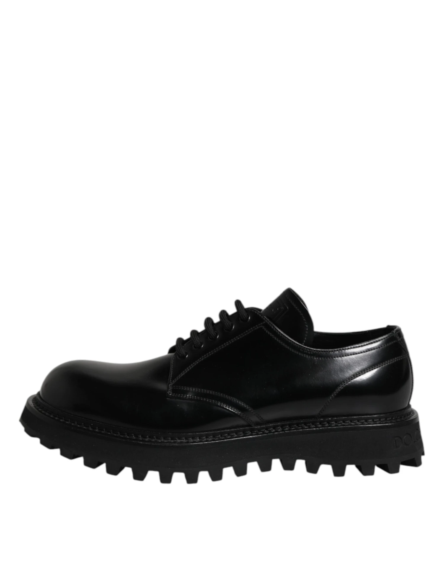 Dolce & Gabbana Black Leather Lace Up Trekking Dress Men's Shoes (Pre-Owned) 8 Dolce & Gabbana Black Leather Lace Up Trekking Dress Men's Shoes (Pre-Owned) - Image 6