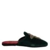 Dolce & Gabbana Green Velvet Cross Embellished Slippers Men's Shoes 2 Dolce & Gabbana Green Velvet Cross Embellished Slippers Men's Shoes -Lux Lair Store 8451502