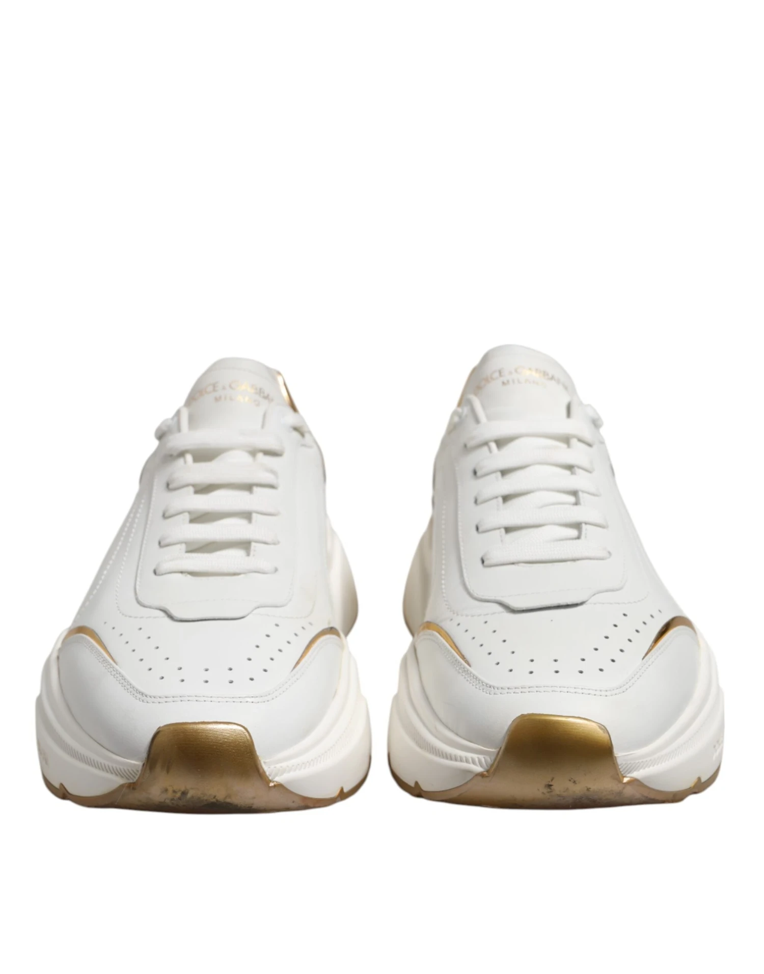 Dolce & Gabbana White Daymaster Leather Low Top Sneakers Men's Shoes (Pre-Owned) 4 Dolce & Gabbana White Daymaster Leather Low Top Sneakers Men's Shoes (Pre-Owned) - Image 2