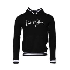 Dolce & Gabbana Black Hooded Logo Print Sweatshirt Men's Sweater (Pre-Owned)