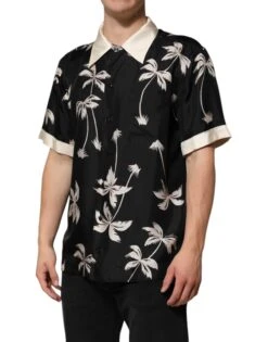 Dolce & Gabbana Black Printed Silk Short Sleeves Casual Men's Shirt (Pre-Owned) 8 Dolce & Gabbana Black Printed Silk Short Sleeves Casual Men's Shirt (Pre-Owned) -Lux Lair Store 8609539