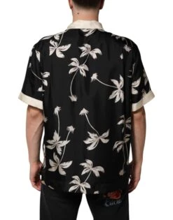 Dolce & Gabbana Black Printed Silk Short Sleeves Casual Men's Shirt (Pre-Owned) 9 Dolce & Gabbana Black Printed Silk Short Sleeves Casual Men's Shirt (Pre-Owned) -Lux Lair Store 8609540