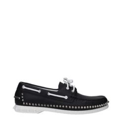 Christian Louboutin Black Leather Slip-On Men's Loafers