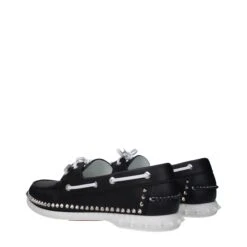 Christian Louboutin Black Leather Slip-On Men's Loafers -Lux Lair Store 8706848