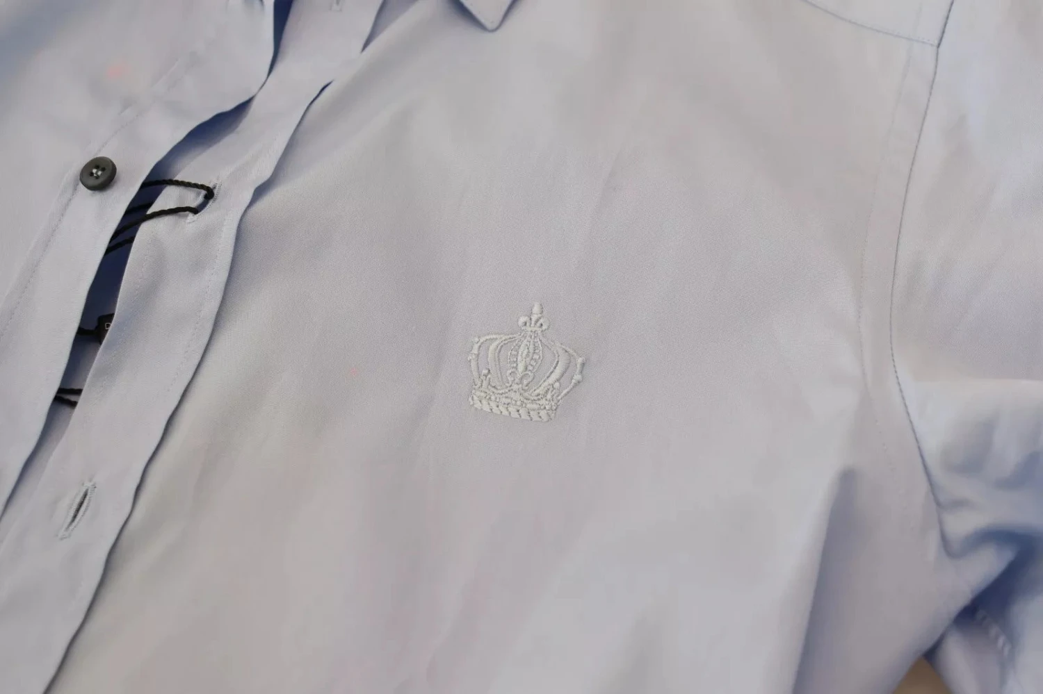 Dolce & Gabbana Light Blue Cotton Slim Fit Dress Men's Shirt (Pre-Owned) 8 Dolce & Gabbana Light Blue Cotton Slim Fit Dress Men's Shirt (Pre-Owned) - Image 6