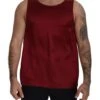 Dolce & Gabbana Red Round Neck Sleeveless Silk Men's T-shirt -Lux Lair Store 8721976