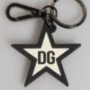 Dolce & Gabbana White Black DG Logo Star Rubber Men's Keychain Men's Keyring 1 Dolce & Gabbana White Black DG Logo Star Rubber Men's Keychain Men's Keyring -Lux Lair Store 8746437