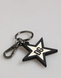 Dolce & Gabbana White Black DG Logo Star Rubber Men's Keychain Men's Keyring 6 Dolce & Gabbana White Black DG Logo Star Rubber Men's Keychain Men's Keyring -Lux Lair Store 8746438