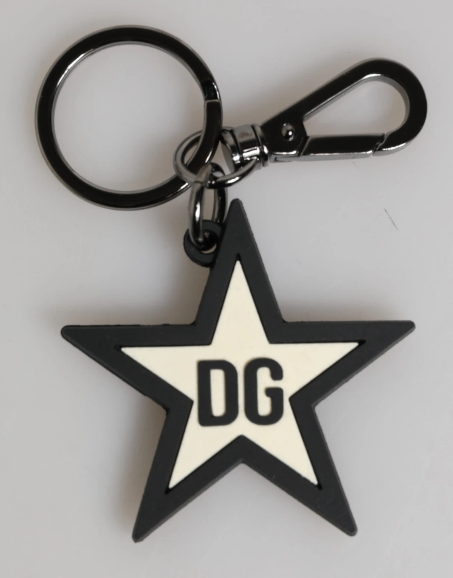 Dolce & Gabbana White Black DG Logo Star Rubber Men's Keychain Men's Keyring 5 Dolce & Gabbana White Black DG Logo Star Rubber Men's Keychain Men's Keyring - Image 3