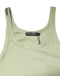 Dolce & Gabbana Light Green Tank Sleeveless Men Men Men's T-shirt 11 Dolce & Gabbana Light Green Tank Sleeveless Men Men Men's T-shirt -Lux Lair Store 8797073