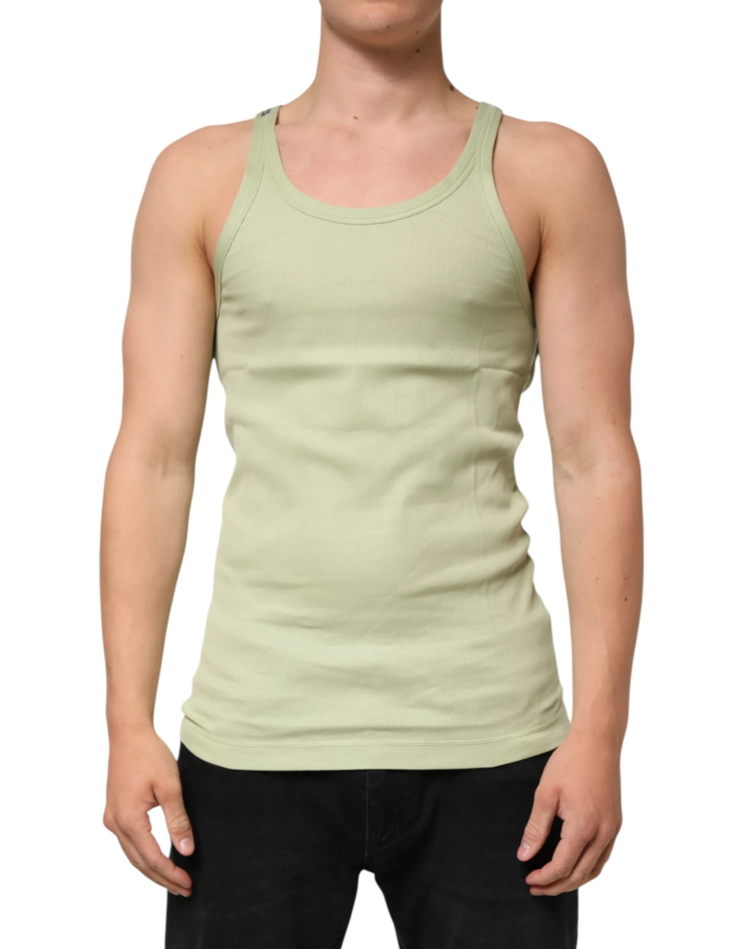 Dolce & Gabbana Light Green Tank Sleeveless Men Men Men's T-shirt 3 Dolce & Gabbana Light Green Tank Sleeveless Men Men Men's T-shirt